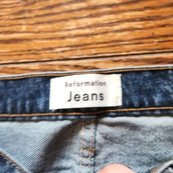 Reformation Stevie Ultra High Rise jeans in Perth wash sz 25 - Picture 2 of 5